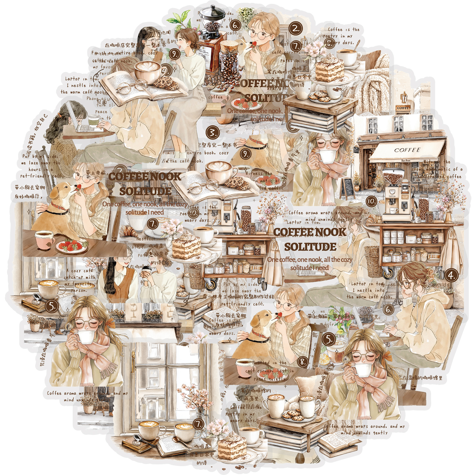 Coffee Tea Journal - Etori Life 15Pcs Vintage Afternoon Tea