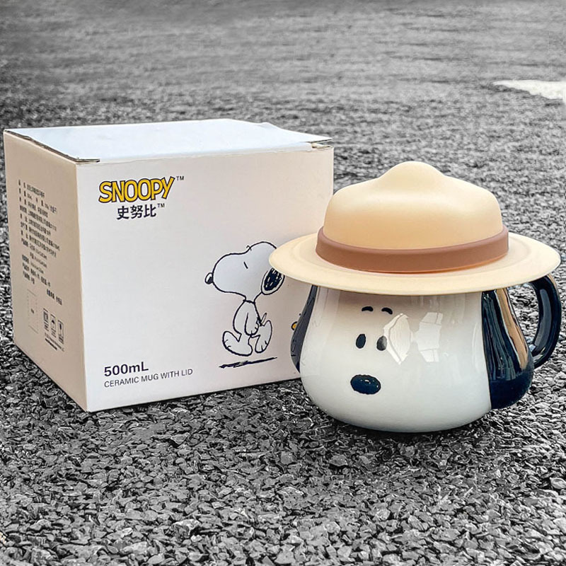Coffee Tea Flask - Snoopy Ceramic Mug Kawaii Cartoon Anime