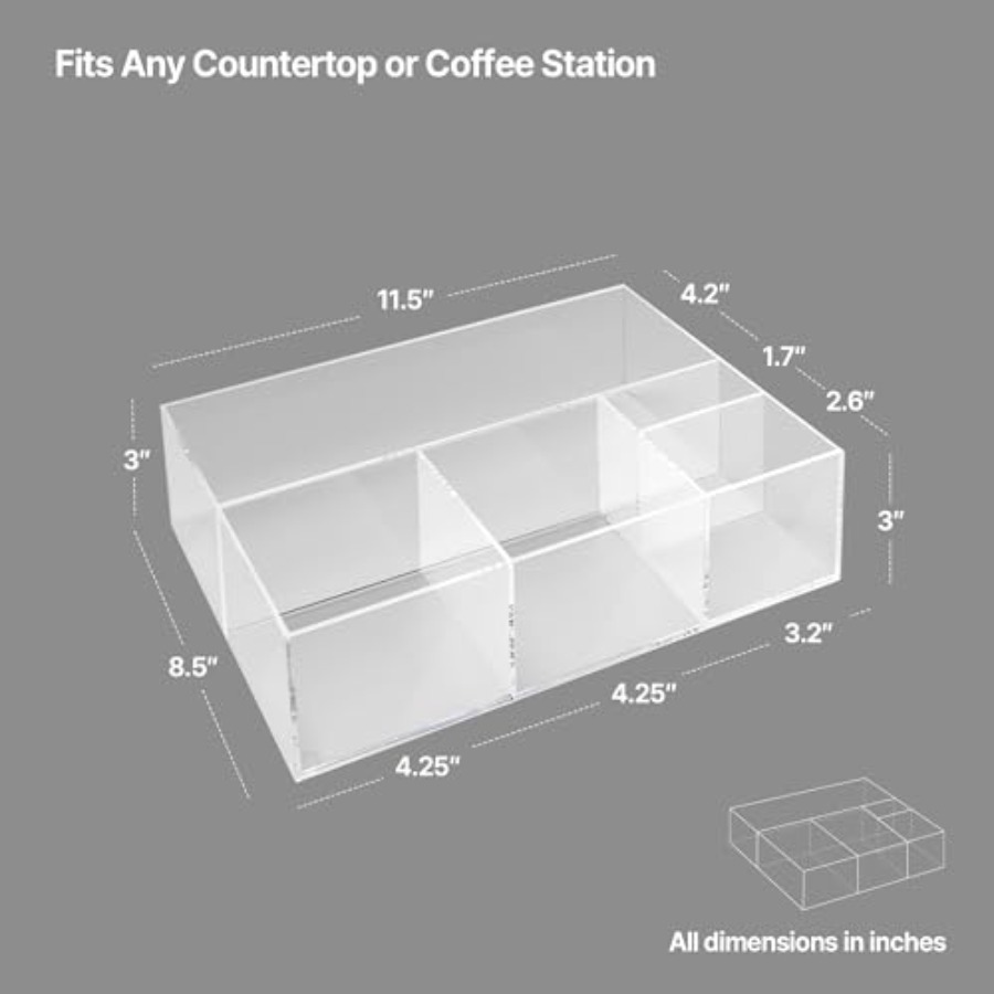 Acrylic Coffee Bar Station Sna - Tea Coffee Set Up review and price