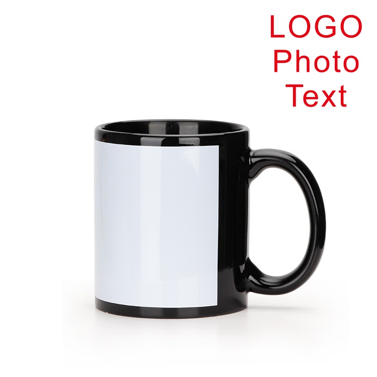Black Cup DIY LOGO Ceramic 350 - Coffee Tea Photos review and price