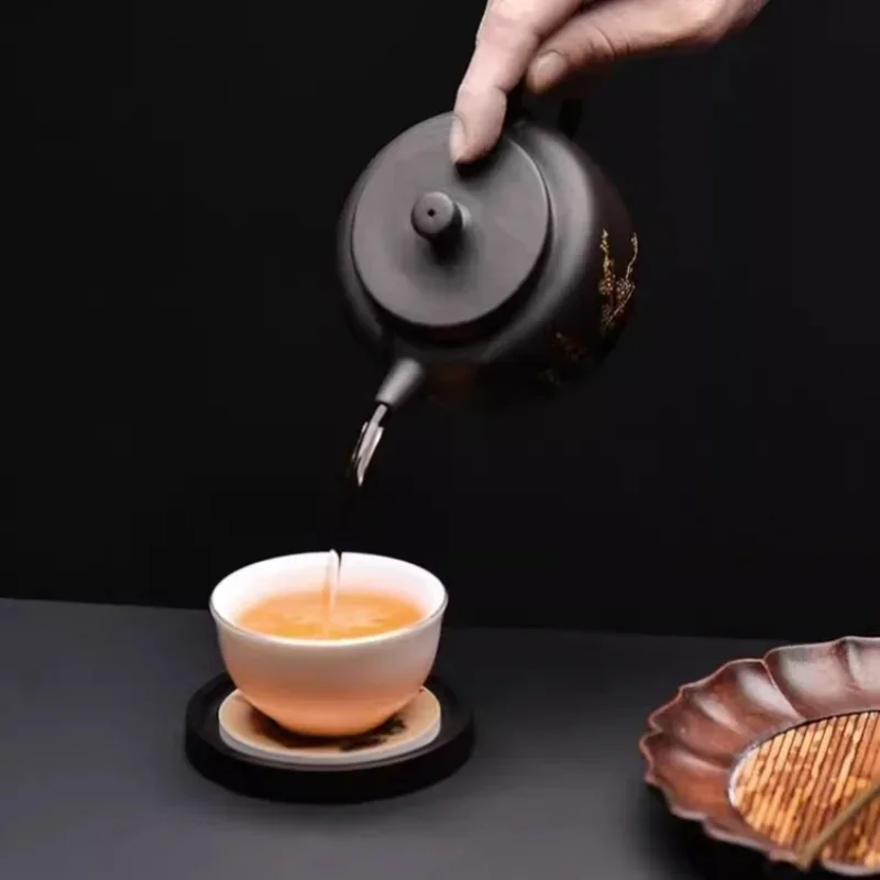 Round Wood Cup Mat Heat Resist - Coffee Tea In Chinese review and price