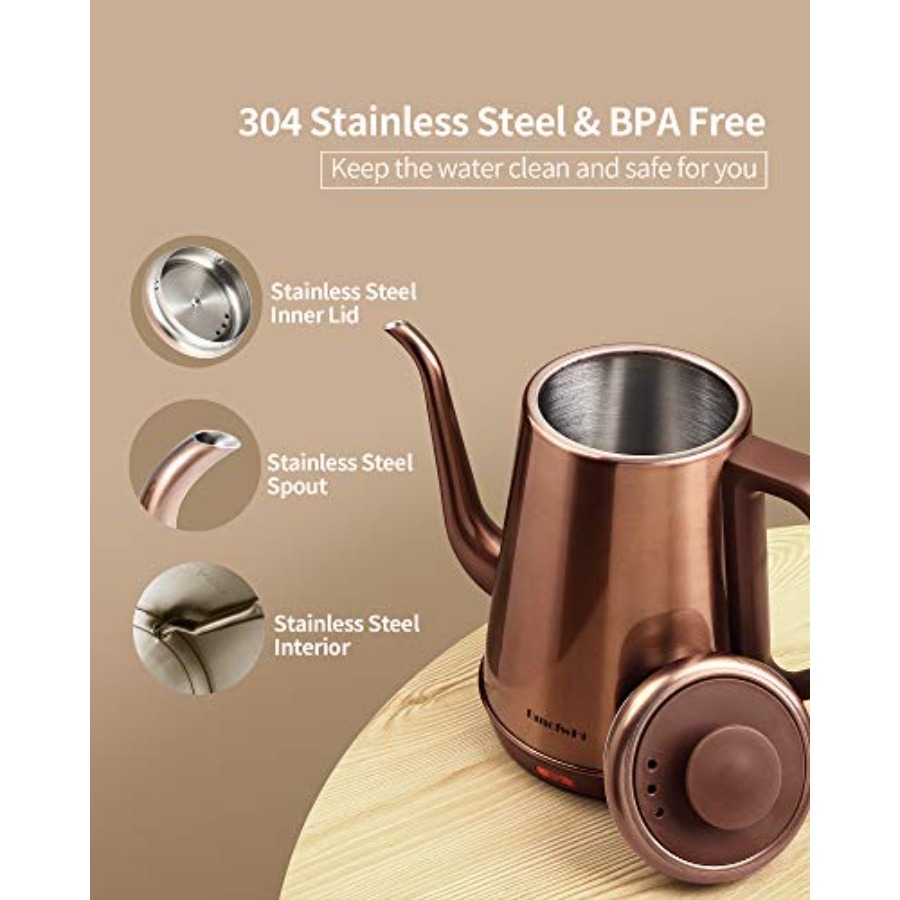 1000W Gooseneck Electric Kettl - Pour Over Kettle review and price