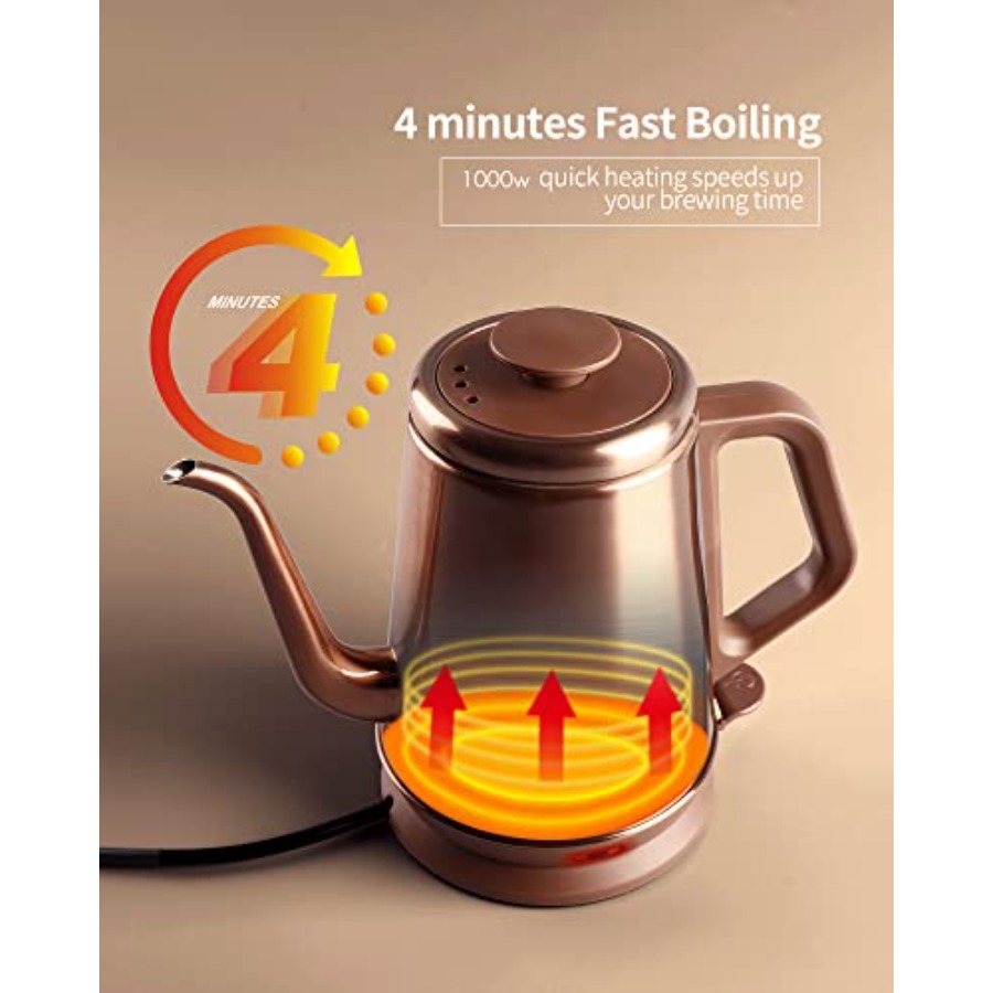 1000W Gooseneck Electric Kettl - Pour Over Kettle review and price