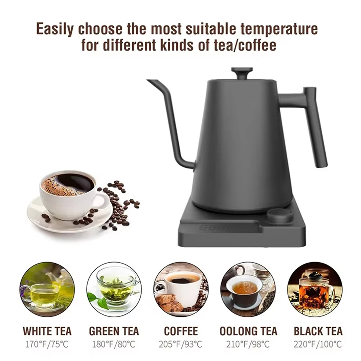 FZFZ Gooseneck Electric Kettle - Coffee Tea Uk review and price