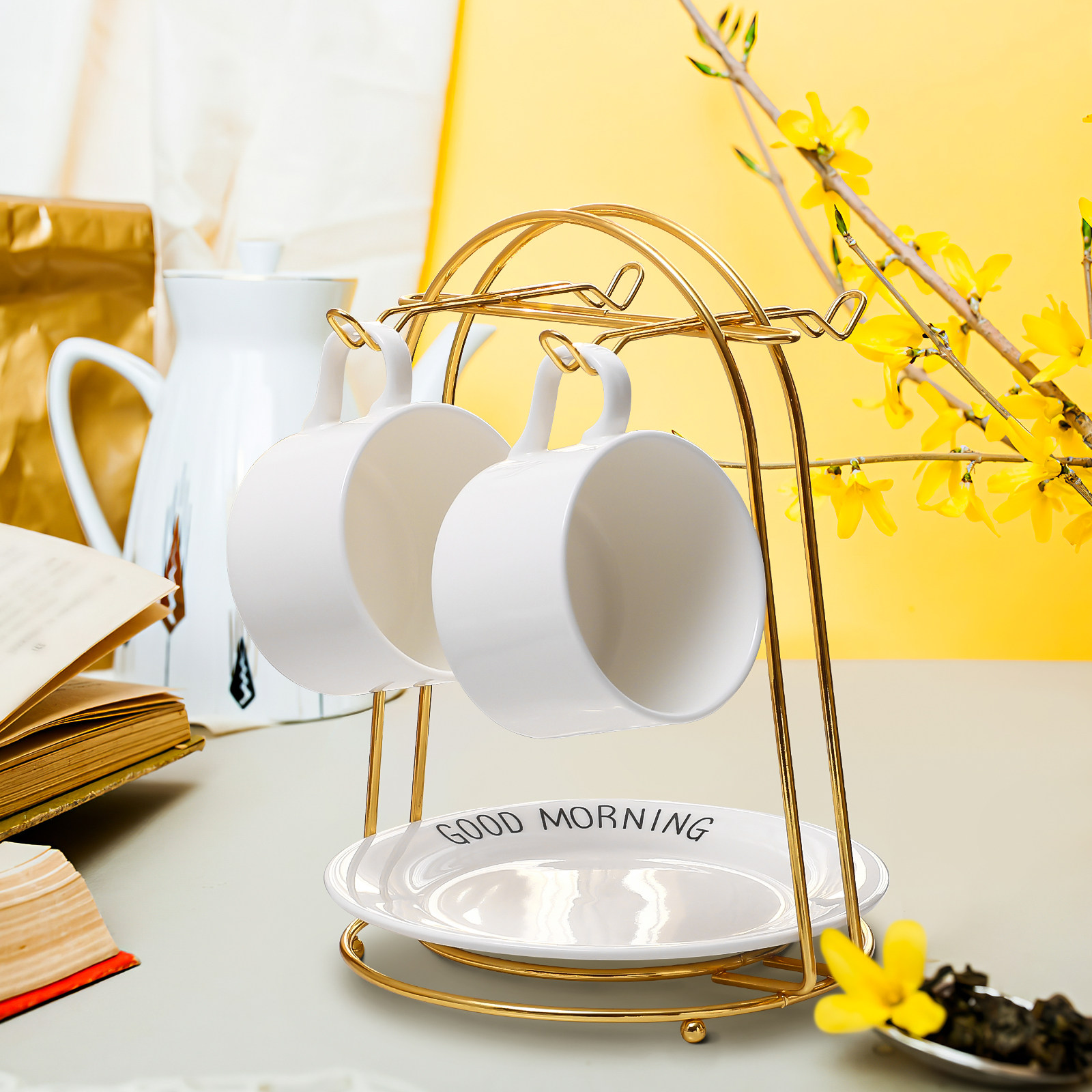 Iron Teacup and Saucer Display - Coffee Tea Cup review and price