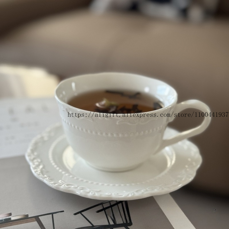 French Light Luxury Embossed F - Coffee Tea For Me review and price