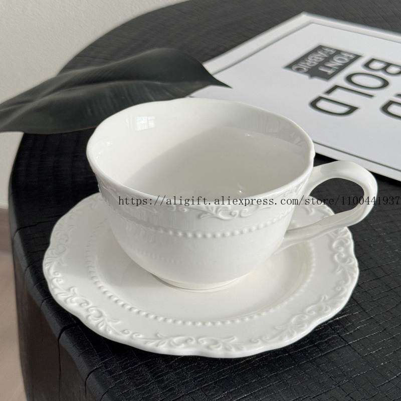 French Light Luxury Embossed F - Coffee Tea For Me review and price