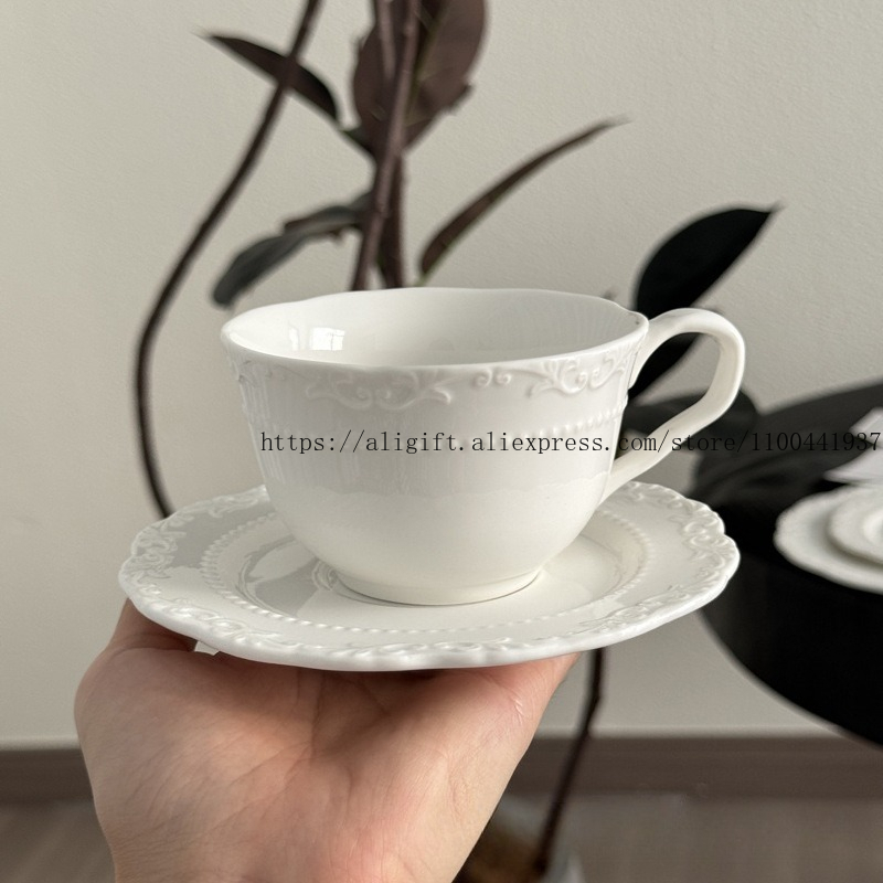 French Light Luxury Embossed F - Coffee Tea For Me review and price