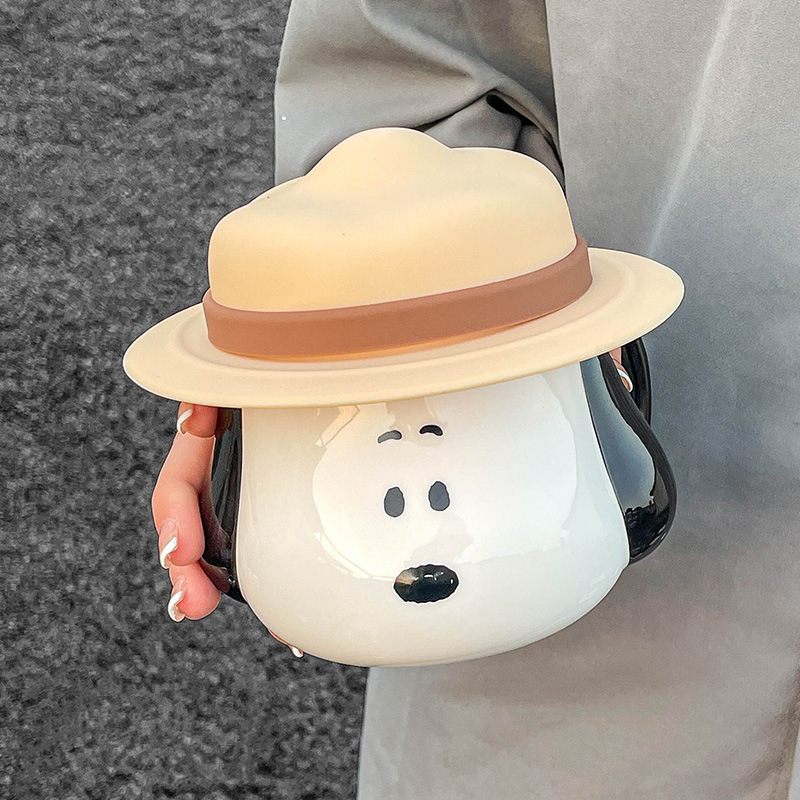 Snoopy Ceramic Mug Kawaii Cart - Coffee Tea Flask review and price