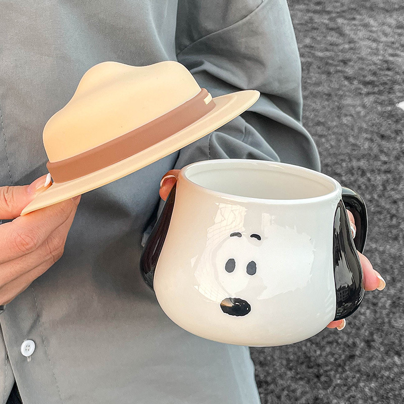 Snoopy Ceramic Mug Kawaii Cart - Coffee Tea Flask review and price